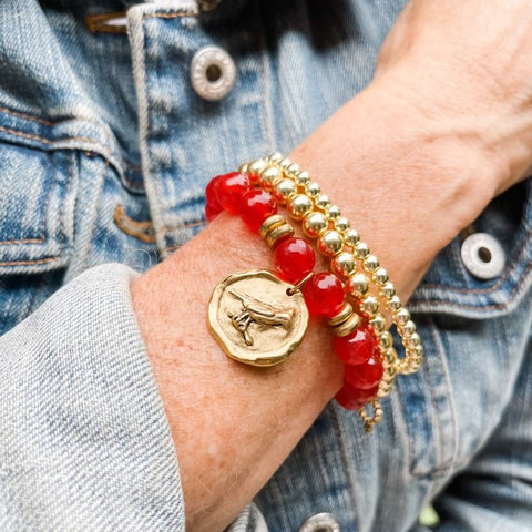 PowerBeads by jen Set of 2 Stackable Hematite Bracelets