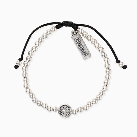 My Saint My Hero Silver-Tone Mantra of Love Bracelet