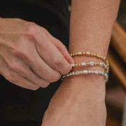 Kind Organic Mixed-Shaped Bead Bracelet by Valerie Bertinelli and My Saint My Hero