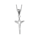 Steven Lavaggi Sterling Silver Petite Uplifting Cross Pendant