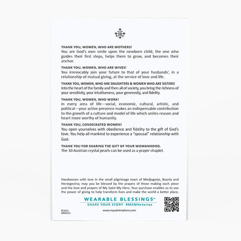 My Saint My Hero "She is Radiant" Pearl Crystal Bracelet