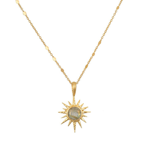 Satya North Star Labradorite Starburst Necklace